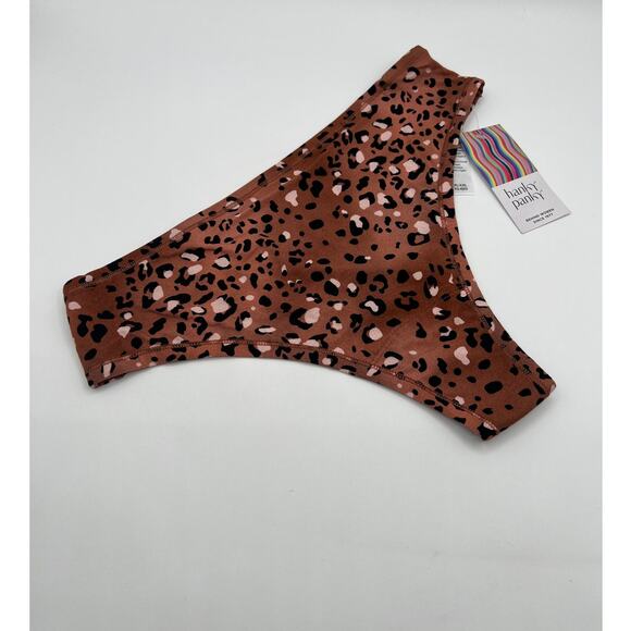 HANKY PANKY XL-XXLRGE PLAYSTRETCH PRINT NATURAL RISE THONG WILD SPOTS BROWN NWT - Picture 4 of 9